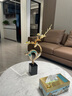 尊奈尔高级艺术摆件轻奢礼物现代客厅大件工艺品装饰品玄关时尚礼物 一鹿领先-大号绿色 实拍图
