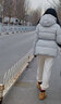 君羽反季羽绒服女中长款800高蓬白鹅绒连帽时尚加厚保暖鹅绒服女外套 霜灰 L （推荐111-125斤） 实拍图