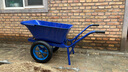 顺和独轮车农用小推车工地单轮手推车推沙泥土垃圾搬运车运输车翻斗车 实心双轮翻斗车 实拍图