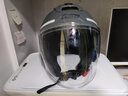 GSB摩托车头盔3C认证半盔男女用冬季保暖通勤踏板电动车头盔G268A 水泥灰配透明镜片+顺丰快递 XL（59-60头围） 实拍图