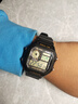 卡西欧（CASIO） 卡西欧(CASIO)小方块数显电子表狂飙安欣同款男防水学生运动手表 黑盘橡胶带AE-1200WH-1B 实拍图