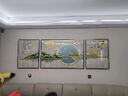 Sixpoetry 客厅装饰画现代简约沙发背景墙壁画轻奢三联晶瓷画大气高档挂画 福禄生机（铝合金外框） 晶瓷画左右60*80+中间120*80亮面 实拍图