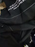 卡宾（CABBEEN）【创意明线】卡宾男装休闲裤男2024春夏新款logo刺绣黑色束脚裤 煤黑色01 50/175/L 实拍图