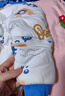 七彩博士婴儿分腿睡袋春夏季竹棉棉儿童防踢被子厚款可拆袖长袖宝宝防着凉 彩鱼蓝-160G秋冬中厚款 XL码 实拍图