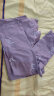 猫人女士睡衣女春夏100%纯棉家居服女中老年长袖印花开衫紫色2XL 晒单实拍图
