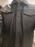 卓凡尼·华伦天奴（GIOVANNI VALENTINO）休闲男士真皮皮衣外套男款牛皮翻领夹克 黑色 L（175/96A） 晒单实拍图