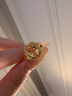 金痴小方糖黄金戒指 999足金镶嵌黄色水晶宝石小众轻奢开口指环送女友 开口可调节 实拍图