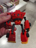 潮昇动漫现货旋风战车队飚速玩具套装可变形工程消防车模型车宝宝救援巴士 飙速变形机器人(红) 实拍图