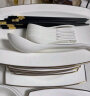 科美沃（CMWO）景德镇高档餐具套装北欧式骨瓷碗碟套装家用金边碗盘乔迁结婚送礼 金秋56头方形（可微波炉洗碗机） 实拍图