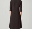 皮尔卡丹女装秋冬新款裙子法式黑色V领长袖优雅长袖连衣裙 21年新品C13DL12B0 黑色 40A(170/92A) 晒单实拍图