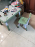 希伯熊 儿童桌子塑料幼儿园套装小桌椅宝宝学习吃饭孩子书桌游戏可升降 80*60墨绿升降带加固一桌一椅 晒单实拍图