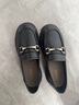 卓诗尼乐福鞋女2025年春秋新款复古学院女鞋子厚底单鞋英伦风小皮鞋女 黑色 37 实拍图