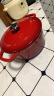 双立人（ZWILLING）汤锅 珐琅锅圆形炖锅铸铁锅煲汤锅炖汤锅炖锅 红色24cm 实拍图