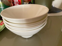 玉蝶景德镇陶瓷碗家用吃饭大号汤碗面碗日式白色斗笠碗骨瓷米饭碗深盘 5英寸2个装（小饭碗） 实拍图