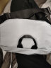 格尔顿斜挎包男士胸包腰包单肩包潮流运动手机包防水小背包 浅灰色（反光不带挂件） 实拍图