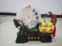 礼之源 招财葫芦平安扣摆件 天然玉石工艺品 家居客厅玄关酒柜装饰品 大号沙金色福禄平安扣五福临门 实拍图