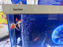 森森（SUNSUN）大型鱼缸底过滤水族箱客厅家用落地玻璃生态金鱼缸 【实时温显+灯控】宝马灰 1.5米长35cm宽 实拍图