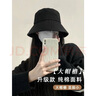 铂呐苓遮阳帽渔夫帽男女大头围帽子春夏日系户外太阳帽防晒帽情侣帽盆帽 渔夫帽【黑色】 实拍图