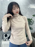 朵伶诗儿 【两件装】半高领长袖打底衫春秋洋气女内穿大薄款码百搭 白色+杏色 L 100-120斤 实拍图
