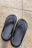 paul frank大嘴猴人字拖女士夏季外穿踩屎感沙滩eva夹脚防滑潮流拖鞋 钢琴黑男款 44-45 实拍图