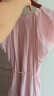 茵曼（INMAN）莱赛尔法式连衣裙2024夏女装新款花苞袖花型腰带收腰显瘦长裙子 丁香粉 M 晒单实拍图