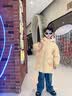 鸭鸭儿童羽绒服新款男童宝宝可爱时尚男孩中长款冬季小童装外套YD 姜黄色 90 实拍图