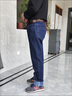 AEMAPE美国苹果牛仔裤秋冬厚款直筒宽松中年男士牛仔裤高腰弹力休闲牛仔 5155牛仔蓝弹力+防盗暗扣 33/2尺6腰围 实拍图
