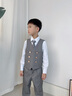 衣诺坊儿童西服马甲套装男童演出服灰色礼服 高级灰：马甲套装 120CM 实拍图