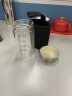WELLMEET牛奶瓶豆浆杯外带玻璃儿童早餐杯带刻度酸奶燕麦粥微波炉加热 【牛奶杯+暗夜黑杯套】 250ml 1只 高硼硅玻璃 实拍图