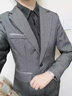 晨芙小西装外套女商务职业装西服套装职场正装气质白领工装面试工作服 麻灰色西装+西裤 2XL 建议120-130斤 实拍图