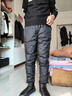 恒源祥羽绒裤男款外穿冬中老年人加厚保暖鸭绒爸爸高腰宽松大码男士棉裤 黑藏青 XL 实拍图