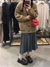 相伊恋人针织外套女25年春秋季新款毛衣外搭中长款宽松开衫慵懒风韩版上衣 米白色 均码 【建议80-140斤】 实拍图