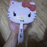 宜乐舒hello kitty镜子粘钻学生宿舍凯蒂猫diy贴满钻手持化妆镜网红爆款 【白色】手柄镜子+全套材料包 实拍图