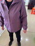 俞兆林（YUZHAOLIN）老年人秋装女薄外套60岁70妈妈太太短款风衣奶奶春秋衣服翻领夹克 紫色外套 2XL 建议105-120斤 实拍图