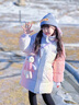 G.DUCKKIDS女童羽绒服免洗易打理2025新款洋气儿童大童女孩冬季棉袄外套潮 粉紫色（没有挂饰） 160 建议12-14岁 实拍图
