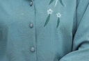 安贞雪老年人衣服奶奶装夏装衬衫中老年女装妈妈装套装衬衣两件套XC1906 蓝色长袖两件套装 3XL建议110-125斤 晒单实拍图