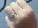 周六福钻石戒指铂金钻戒 群镶大钻四爪镶嵌女款钻戒求婚订婚结婚 10分 13号 实拍图