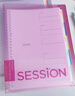 满乐文（MARUMAN） 渐变色 SESSION大容量活页本 活页夹两倍索引页含资料袋 B5·浅粉 实拍图