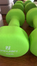 品健（PINJIAN）浸塑哑铃女士家用塑形训练手臂男士健身器材套装 果绿色/4KG*2 实拍图