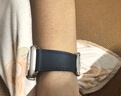 MSSM适用苹果手表表带apple watch爱马仕款iwatch S11小牛皮真皮表带ultra3/S10/9/Se3商务表带 深蓝色 实拍图