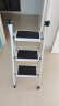 L&S 梯子家用人字梯子折叠梯凳多功能登高梯爬梯 加厚白色三步梯 实拍图
