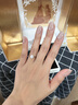DR求婚钻戒铂金BELIEVE简奢幸运初雪结婚订婚钻石戒指WJ0053 TOP*8分F色VS2【证书&礼盒】 实拍图