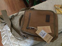 新潮代单肩包男帆布大容量斜挎包男士多功能邮差包运动潮流学生书包 咖啡色大号【可放A4书本】 实拍图