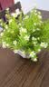 吕姆克仿真花假花塑料花草编篮套装客厅桌面茶几装饰摆件编织花盆3413 实拍图