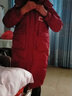雅鹿品牌长款羽绒服女长过膝新款冬季加厚保暖时尚宽松鸭绒连帽外套 红色 S （推荐100-125斤） 实拍图