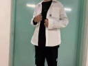 罗蒙（ROMON）夹克男士春秋季新款潮流刺绣棒球领青年外套男休闲上衣服潮牌男装 6801白色 XL （约120-135斤可穿) 实拍图