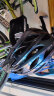 洛克兄弟（ROCKBROS） 骑行头盔山地公路自行车头盔男女带风镜一体成型炫彩安全帽 渐变蓝 ：58-62cm 灰色镜片 实拍图
