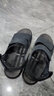 百丽（Belle）男鞋吐司鞋凉拖鞋休闲鞋舒适轻便男士真牛皮沙滩勃肯凉鞋A1452BL4 蓝色【1代升级版】 40 (250mm) 实拍图