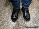 强人羊毛保暖户外男靴马丁靴头层牛皮军迷棉靴子 固特异防寒靴  黑 40 实拍图