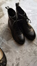 红蜻蜓高帮7孔马丁靴女靴子冬季加厚短筒朋克风皮靴棉靴女 WTC428781G 实拍图